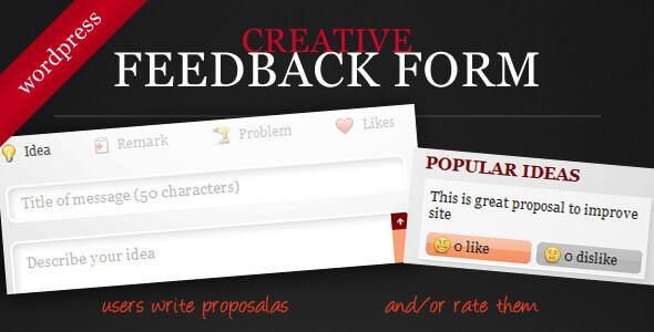 Creative Feedback Form with Voting System plugin