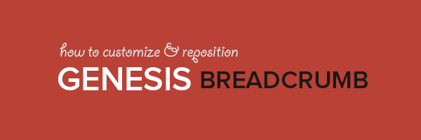 Genesis breadcrumb code snippet