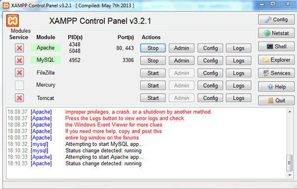 XAMPP-Control-Panel
