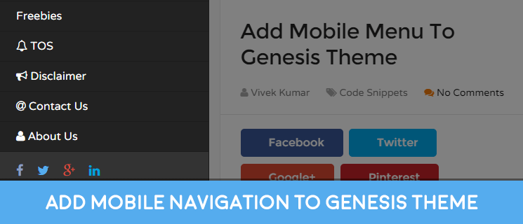 add mobile menu to genesis theme
