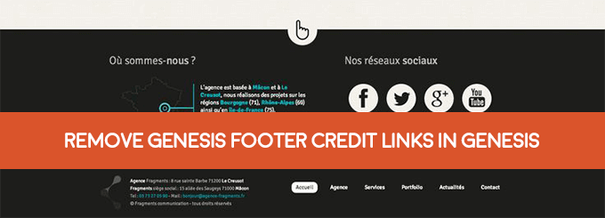 change footer credit links in genesis theme