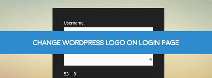 change wordpress logo on login page