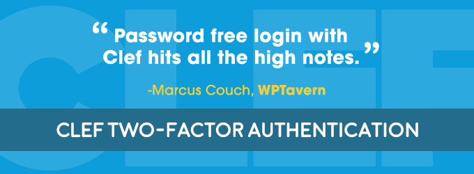 clef two-factor authentication wordpress plugin
