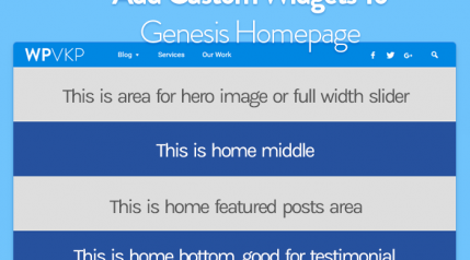 how to register custom widgets in homepage in genesis theme framework