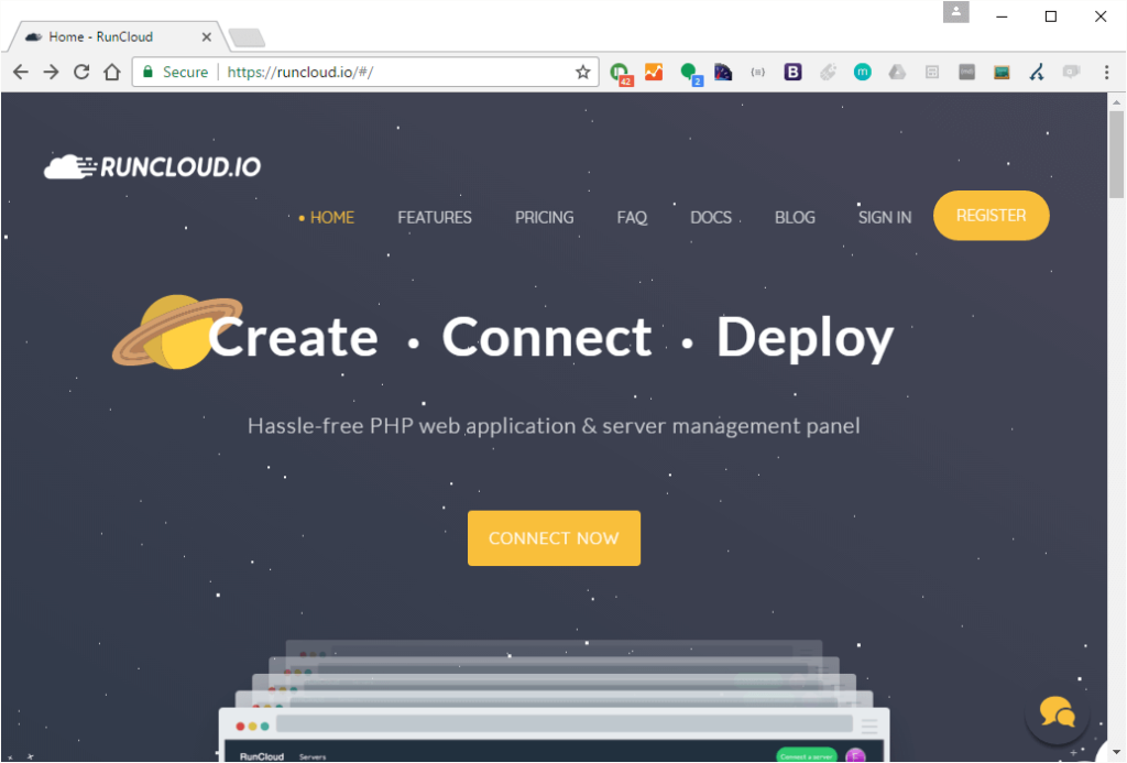 create account in RunCloud.io