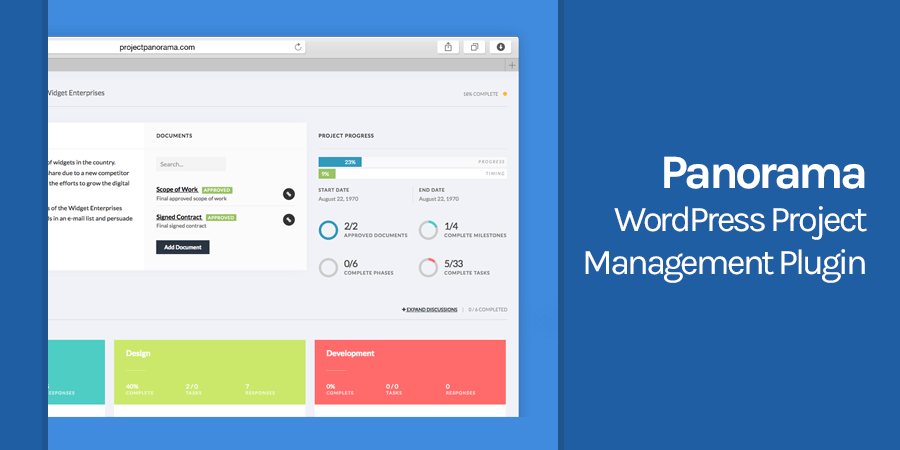 panorama wordpress project management plugin