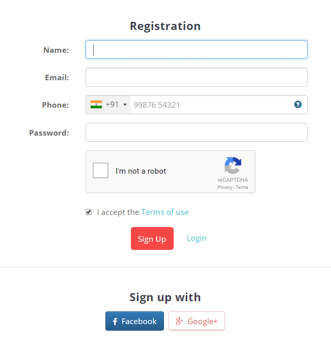 simple and easy registration