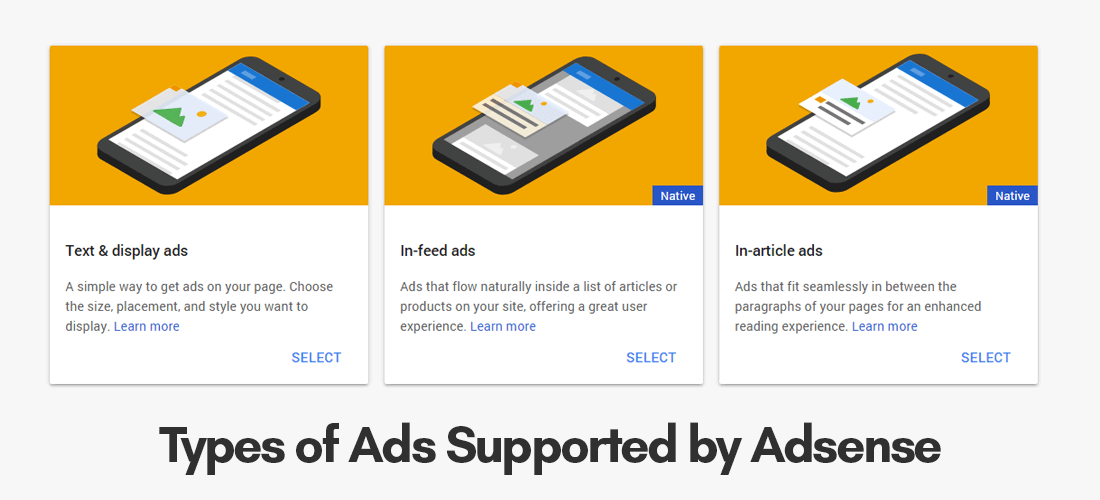 ad units supported by google monetization platform