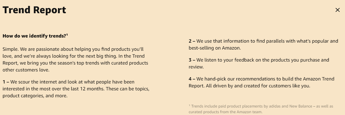 Amazons Trend report