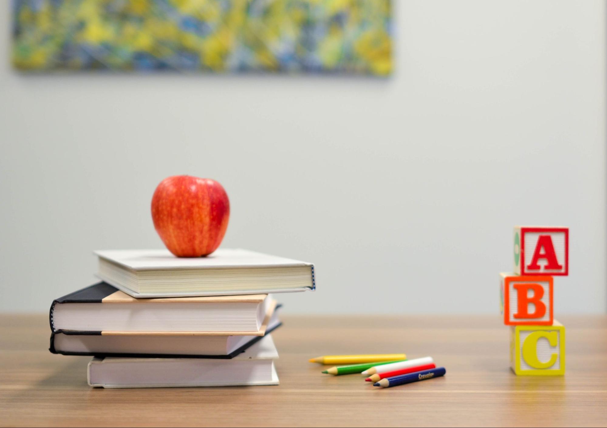 apple on books